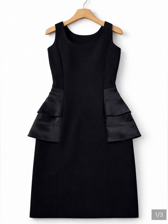Michael Kors Dresses & Skirts - Michael Kors Black Peplum Sheath Dress Sleeveless LBD Cocktail Work Size 4